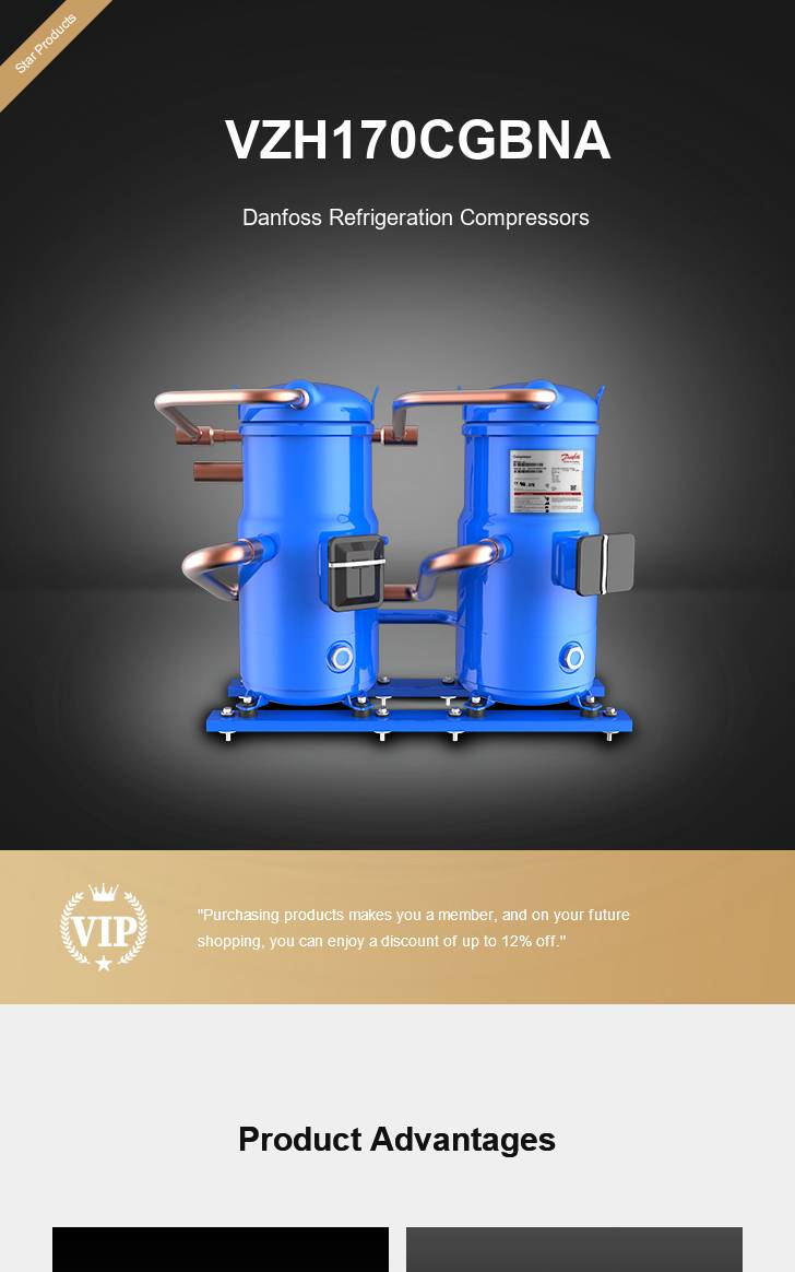 Danfoss Compressor VZH170CGBNA, technical parameters pdf, structure diagram